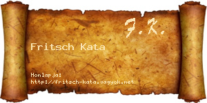 Fritsch Kata névjegykártya